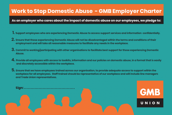 GMB London Region welcomes Milton Keynes Council’s adoption of GMB’s Domestic Abuse Charter