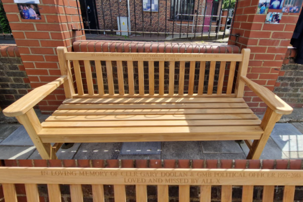 Community bench installed in memory of Gary Doolan