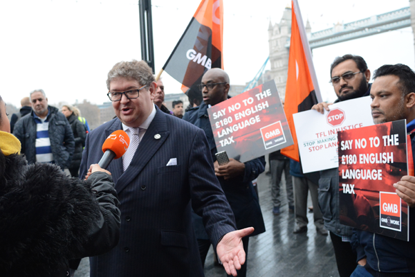 GMB call on London Mayor to get involved as introduction of English test for drivers delayed until April 2018