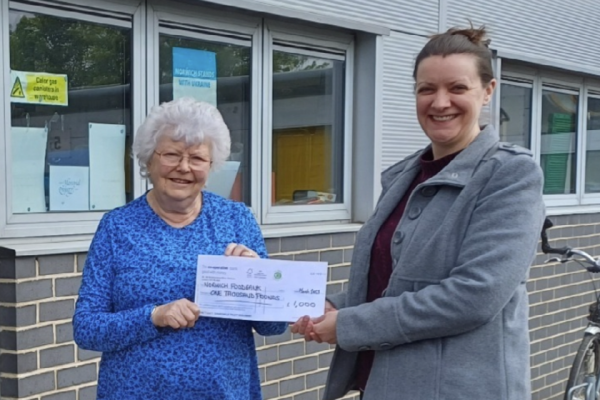 Five food banks received a donation of £1,000 each