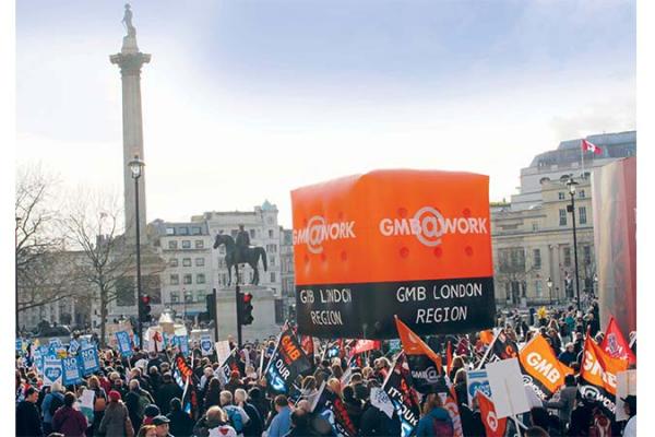 GMB London support TUC rally for 'a new deal for working people' on 12 May